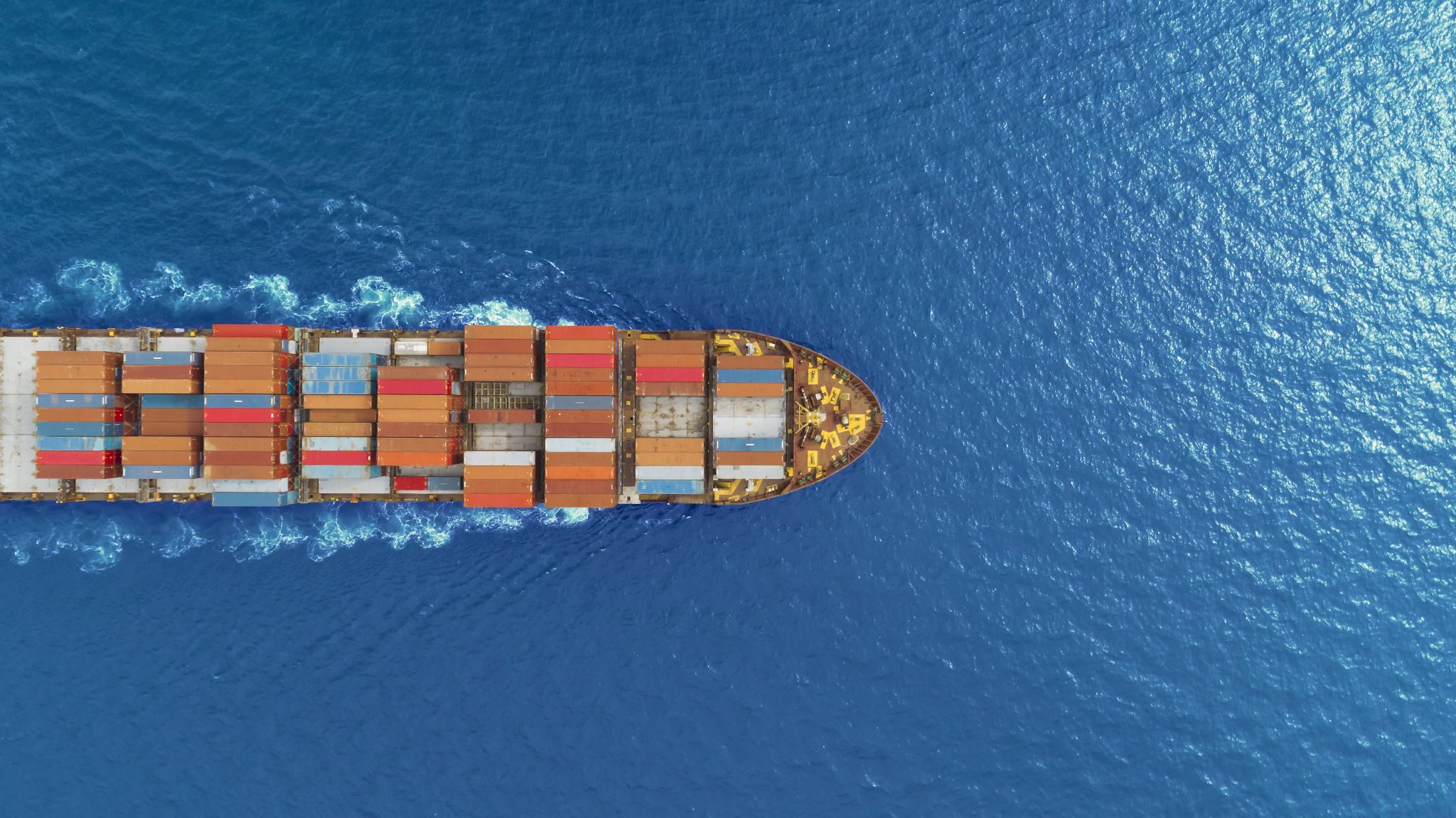 Aerial-view-of-container-ship